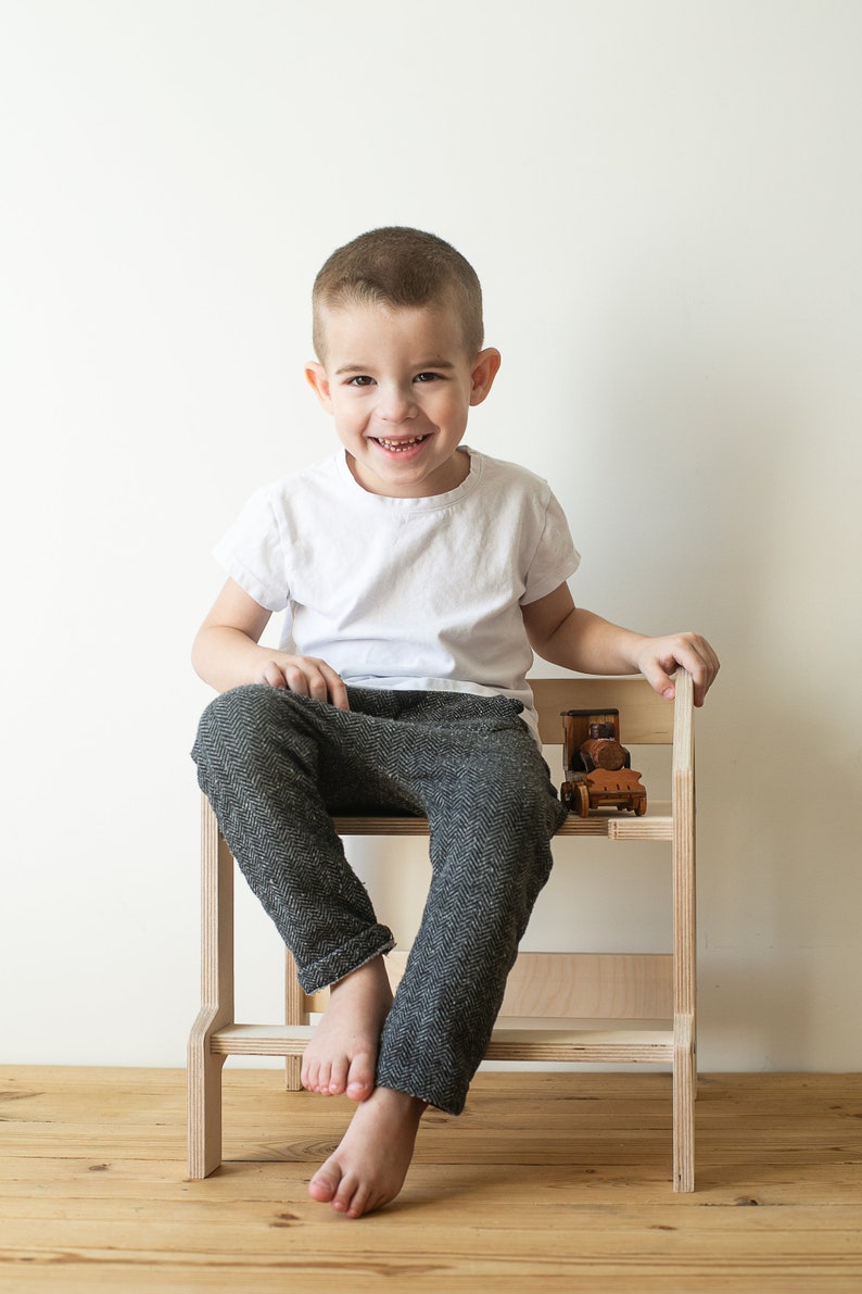 House-shaped chair, Toddler Step Stool, Kids Step Stool, Kitchen step stool, Birthday Gift, Bathroom Step Stool, Montessori Learning Stool image 3