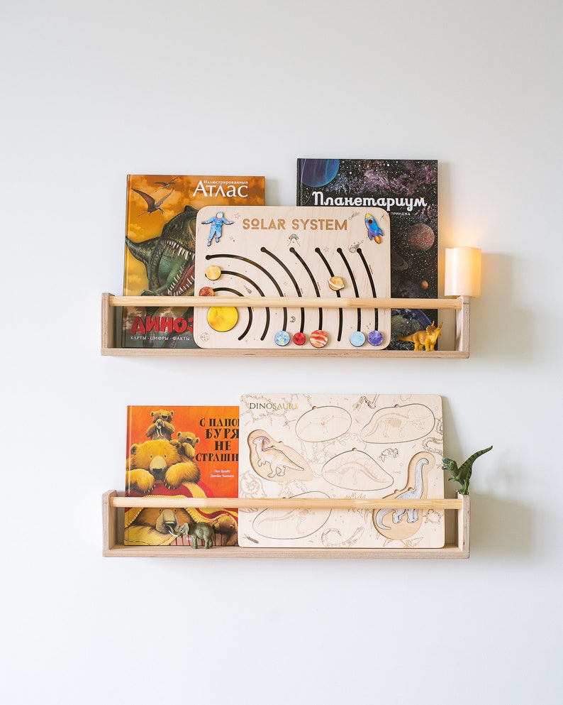 Puzzle en bois avec des planètes du système solaire, jouet éducatif, cadeau de fête de bébé, cadeaux de Noël, cadeau de bébé personnalisé, jouets en bois pour tout-petits image 6