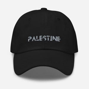 Palestina typografie geborduurde papa hoed - stijlvol en comfortabel accessoire voor mannen en vrouwen