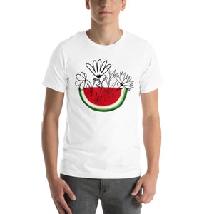 Wir sind die Samen, wir sind Palästinenser, Wassermelone Palästina Flaggenfarben, Free Palestine Unisex T-Shirt