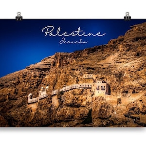 Palestine, Jericho, colorful photo, Arab Palestinian city, English Museum high quality Poster