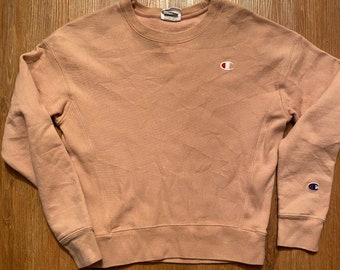 champion sweater peach vector