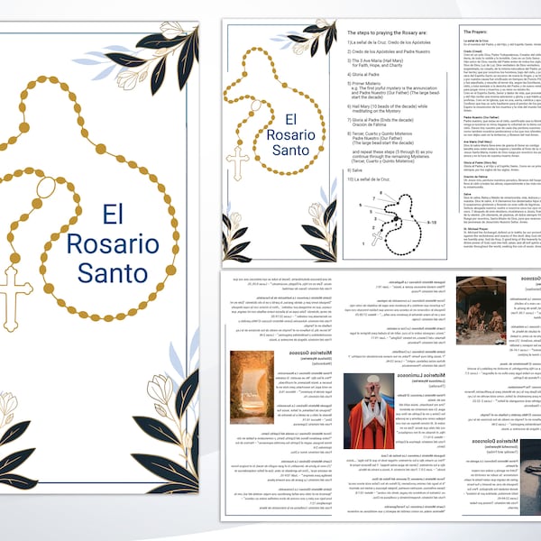 Spanish Rosary Printable Etsy