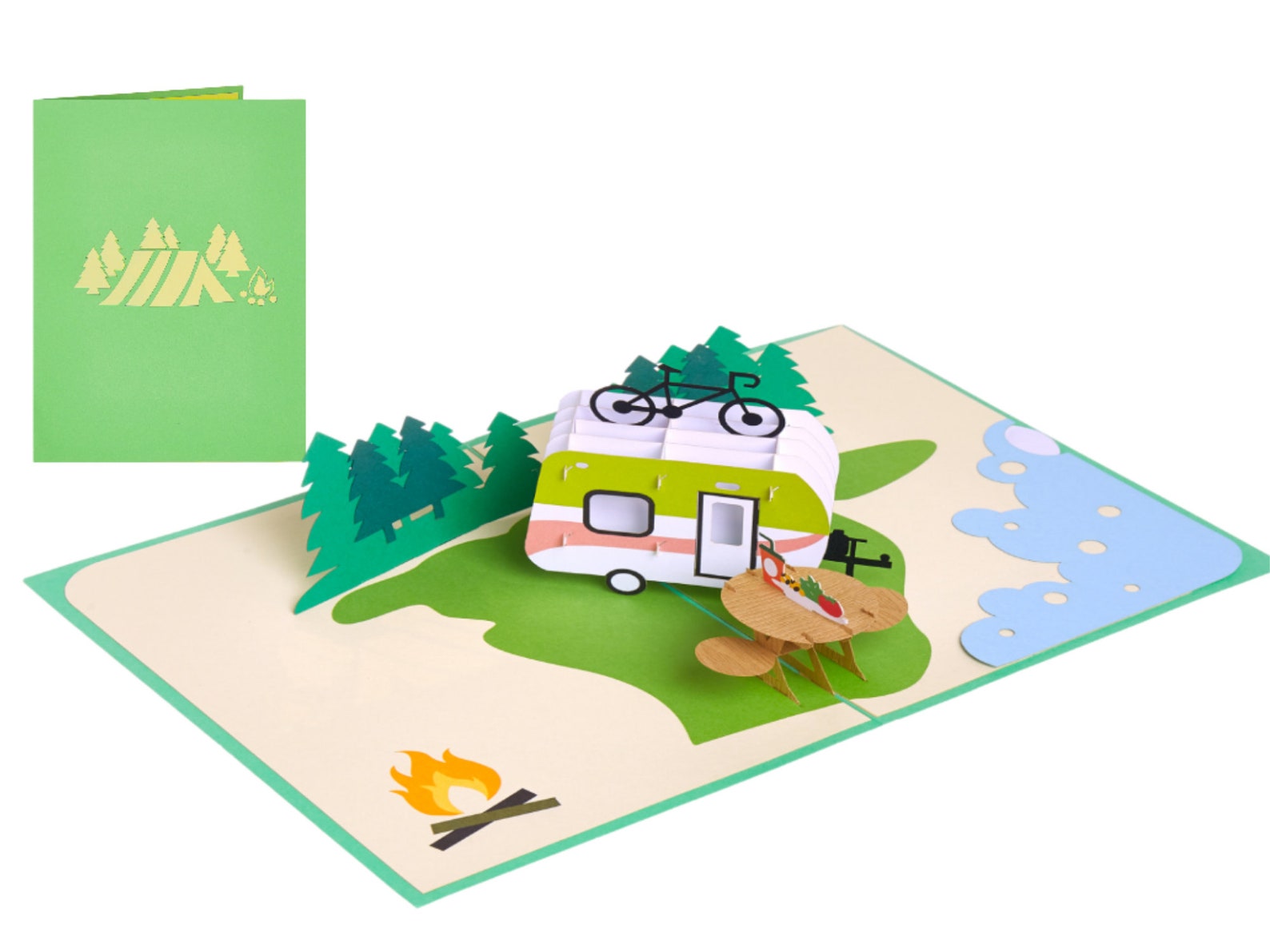 RV Camping Pop Up Card 57 Camping Card 3D Camper RV Etsy