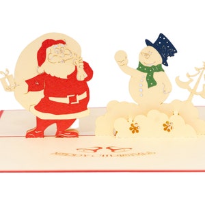 5pk Weihnachtsmann Pop Up Karte, 4x6&quot; Weihnachts Pop Up Karte, Frohe Weihnachten Karte Pop Up, Weihnachten 3D Karte, Weihnachts Pop Up Karte Pack