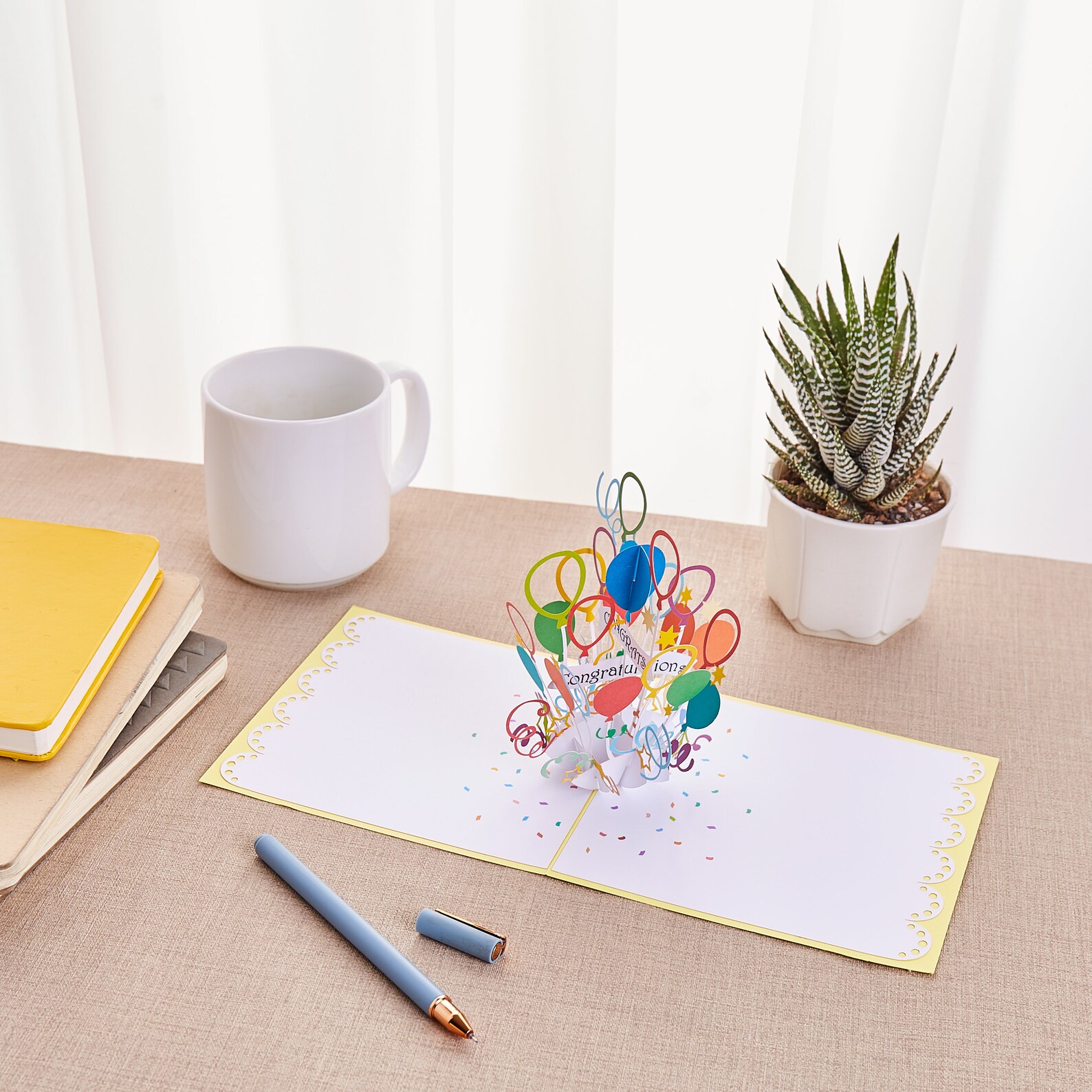 Congratulations Balloons Pop Up Card Congrats Card Balloons | Etsy