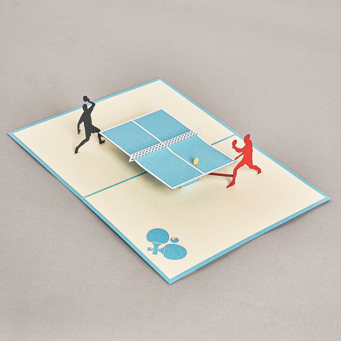 Ping Pong Pop up Card Father's Day Card Table Tennis Etsy Australia