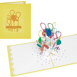 Carte pop-up de graduation, ballons de cartes de félicitations, carte de félicitations, cadeau de nouvel emploi, carte de félicitations de remise des diplômes, cadeau pour une nouvelle promotion