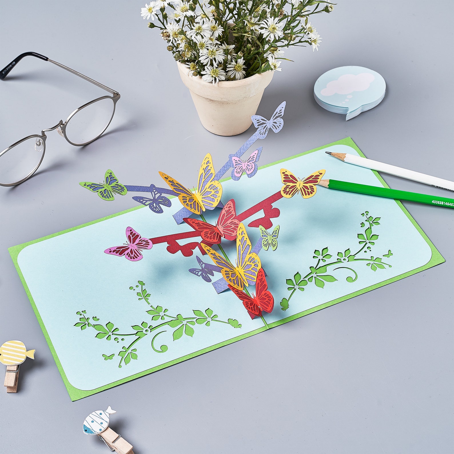 Flying Butterfly Card for Mom Moms Gift Mother's Day Etsy