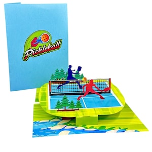 Pickleball Pop Up Card, Pusta karta Pickleball, Karta rocznicowa, Karta ukończenia szkoły, Karta podziękowań Pickleball, Karta urodzinowa Pickleball 3D
