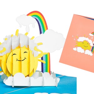 Happy Sun Pop Up Card, Sunshine Pop Up, Good Vibes Card, Sunshine Card, Birthday Pop Up Card, Card For Friend, Get Well Card, Farewell Card