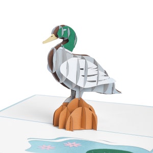 Duck Pop Up Card, Duck Card, Duck Gift, Birthday Duck Card, Anniversary Card, 4.75 * 7 in, Mallard Card, Duck Lover Gift, Duck Card Handmade