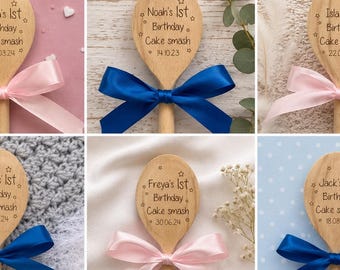 1st birthday personalised cake smash spoon