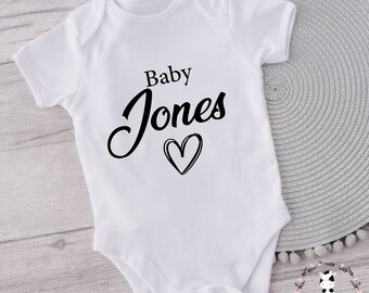Gilet Bébé Personnalisé Avec Message Texte - Broderie Sur Mesure, Taille Ajustable, Neuf Sans étiquettes