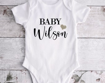 Personalised Unisex Baby Vest, Baby Grow, Newborn New Baby Gift, Quality Gifts Baby Boy Girl 100% Cotton Perfect Names Hello World Birth