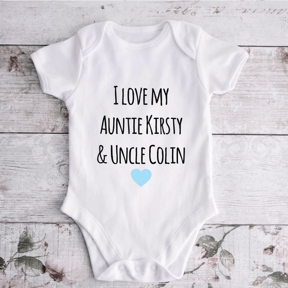 uncle Auntie mum Gift for baby shower Handmade personalised baby body grow bodysuit,onesie,newborn Baby girl baby boy outfit dad