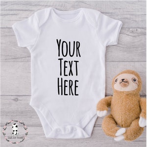 PERSONALISED custom text Vest bodysuit, baby grow