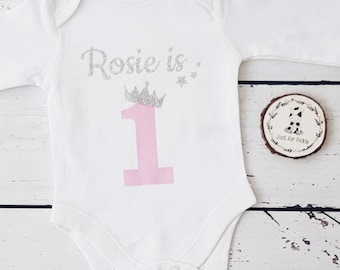 Personalised First Birthday Baby 1st Vest Outfit One Boy Girl Name Cake Smash