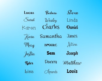 45 Fonts Custom Name/Word SVG, DXF, PNG, pdf, and eps #1
