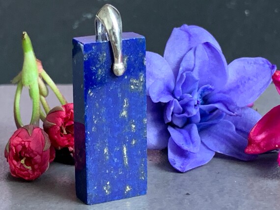 Beautiful natural Lapislazuli Pendant handmade in silver 925 sterling