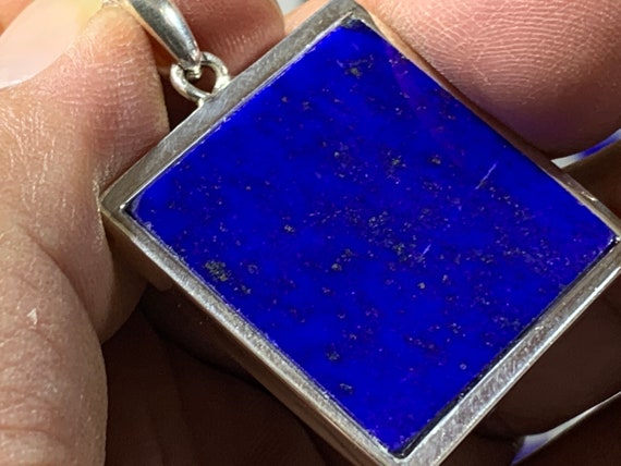 Beautiful natural Lapislazuli Pendant handmade in silver 925 sterling