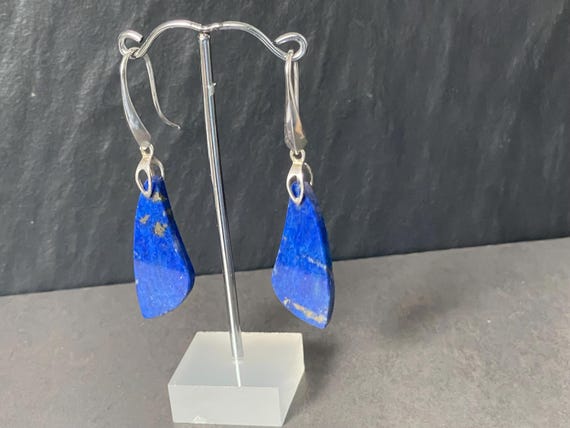 Beautiful  Lapislazuli Earrings handmade in silver 925 sterling