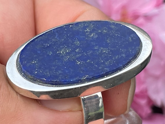 Beautiful  Lapislazuli Ring handmade in silver 925 sterling
