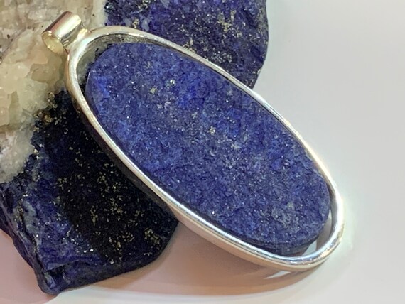 Beautiful natural Lapislazuli Pendant handmade in silver 925 sterling