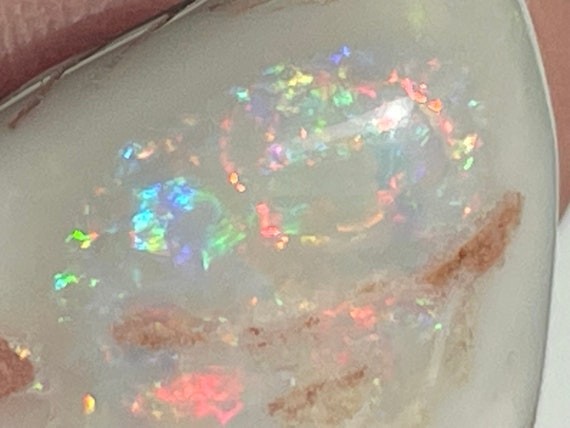 Boulder Opal (Australia) Pendant in Sterling Silver (925)
