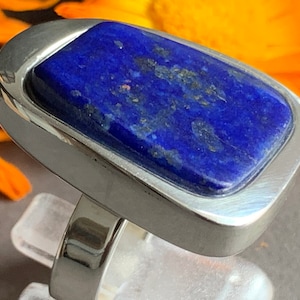 Beautiful  Lapislazuli Ring handmade in silver 925 sterling