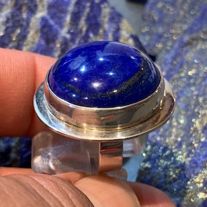 Beautiful  Lapislazuli Ring handmade in silver 925 sterling