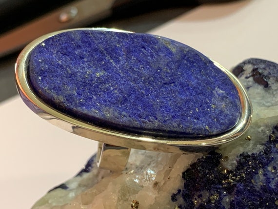 Beautiful  Lapislazuli Ring handmade in silver 925 sterling
