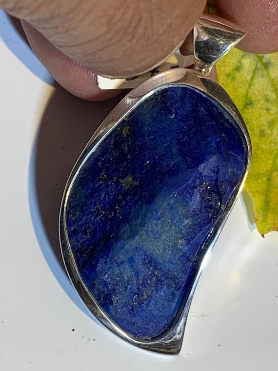 Beautiful natural Lapislazuli Pendant handmade in silver 925 sterling