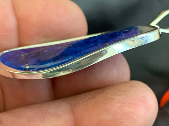 Beautiful natural Lapislazuli Pendant handmade in silver 925 sterling