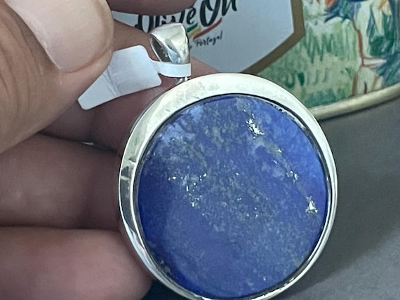 Beautiful natural Lapislazuli Pendant handmade in silver 925 sterling