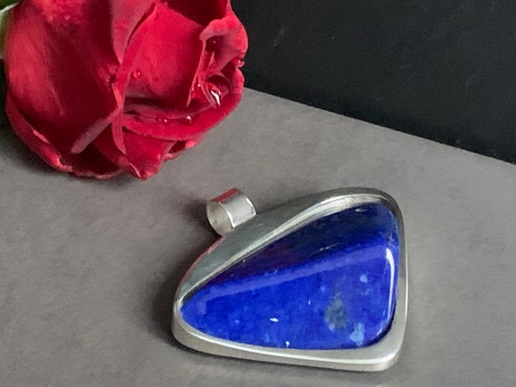 Beautiful natural Lapislazuli Pendant handmade in silver 925 sterling