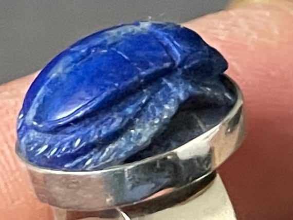 Beautiful  Lapislazuli Ring handmade in silver 925 sterling