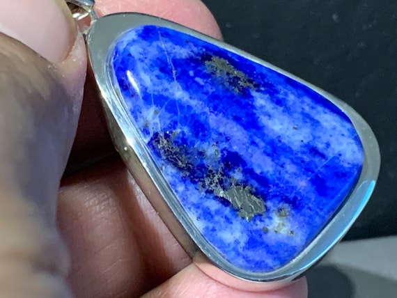 Beautiful natural Lapislazuli Pendant handmade in silver 925 sterling