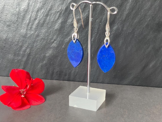 Beautiful  Lapislazuli Earrings handmade in silver 925 sterling