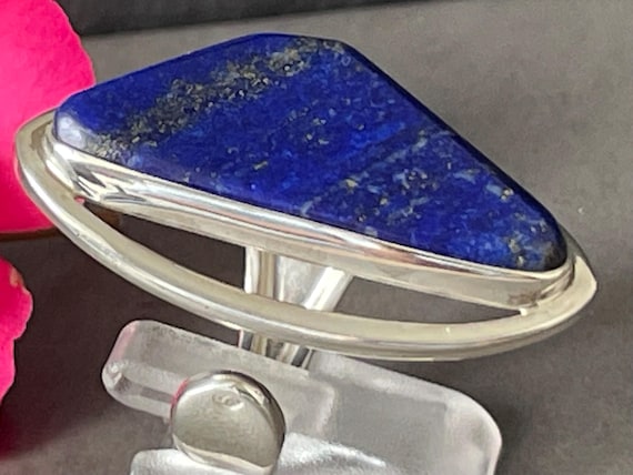Beautiful  Lapislazuli Ring handmade in silver 925 sterling
