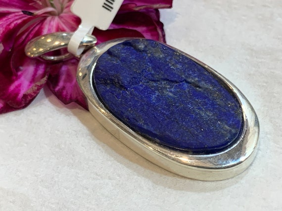 Beautiful natural Lapislazuli Pendant handmade in silver 925 sterling