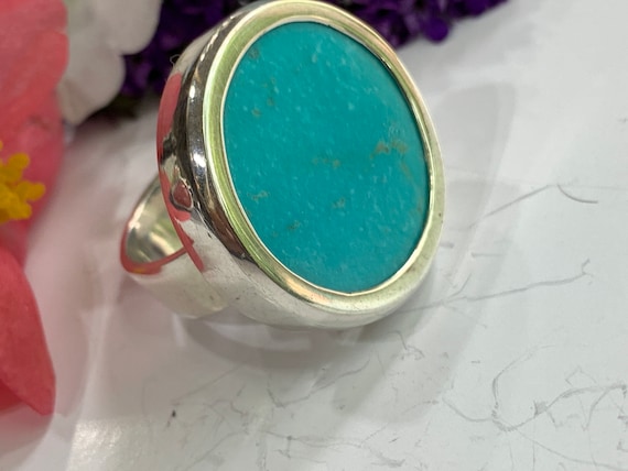 Real turquoise Ring silver (925) sterling