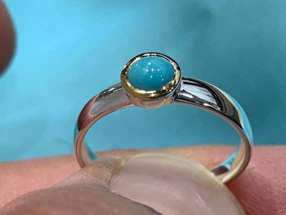Real turquoise pendant in silver (925) sterling
