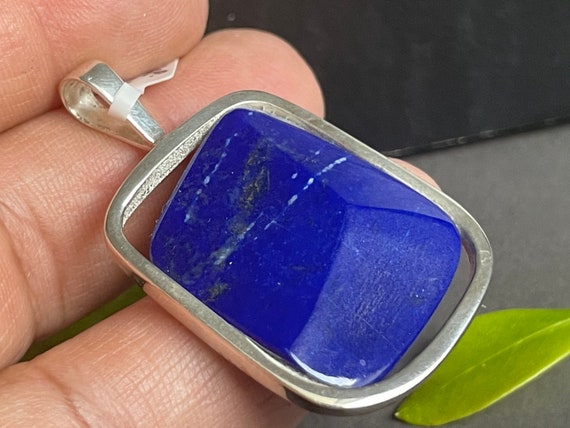 Beautiful natural Lapislazuli Pendant handmade in silver 925 sterling