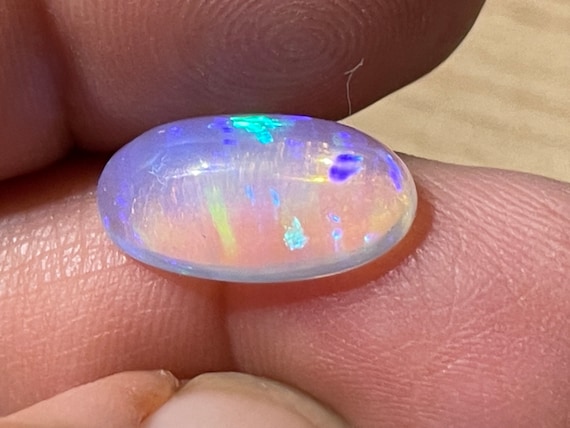 Genuine precious opal with matrix (Africa) pendant in sterling silver (925) in a special design