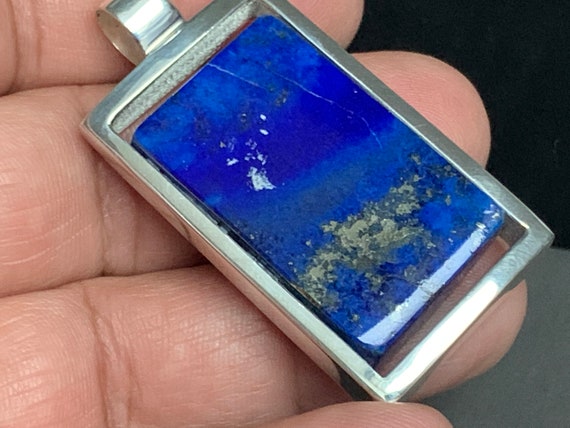 Beautiful natural Lapislazuli Pendant handmade in silver 925 sterling