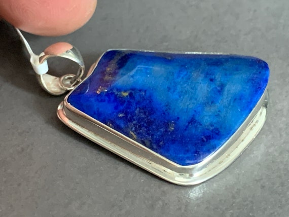 Beautiful natural Lapislazuli Pendant handmade in silver 925 sterling