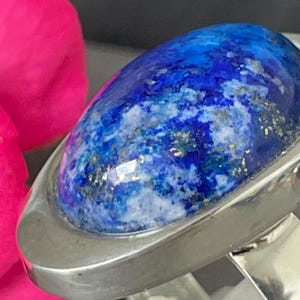 Beautiful  Lapislazuli Ring handmade in silver 925 sterling