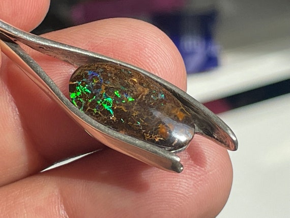 Boulder Opal (Australia) Pendant in Sterling Silver (925)