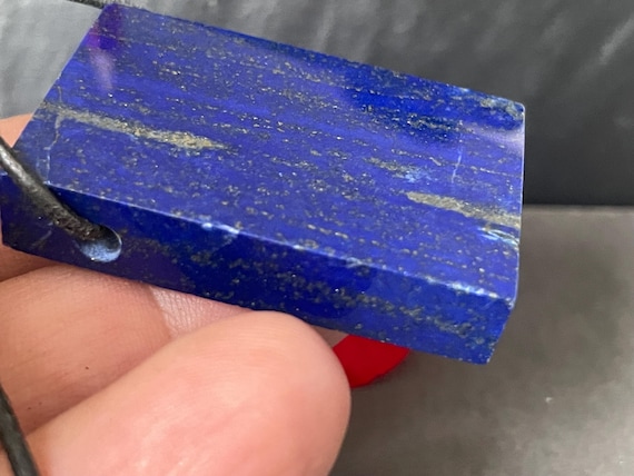 Lapis lazuli pendant drilled – spiritual gemstone jewelry as a unique piece for intuition, truth & new energy